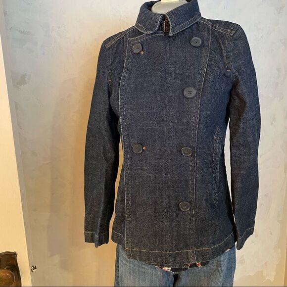 GAP Vintage jean jacket with nautical military sailor suit styling dark Wash XS - Picture 4 of 13